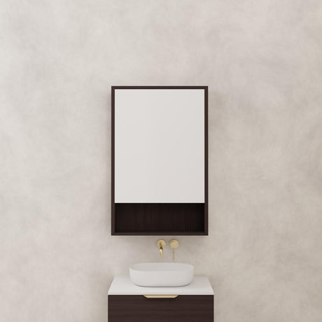 Carini - 600mm Espresso Oak Shaving Cabinet