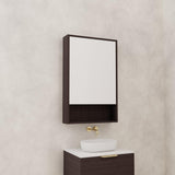 Carini - 600mm Espresso Oak Shaving Cabinet