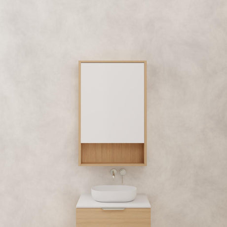 Carini - 600mm Nordic Oak Shaving Cabinet