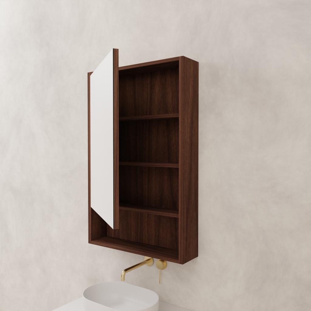 Carini - 600mm Walnut Shaving Cabinet