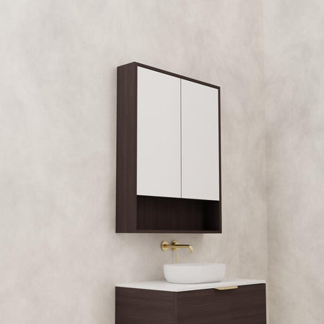 Carini - 750mm Espresso Oak Shaving Cabinet