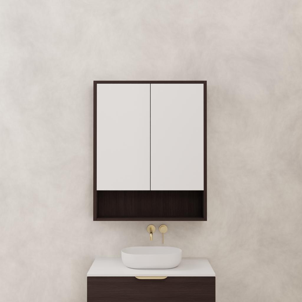 Carini - 750mm Espresso Oak Shaving Cabinet