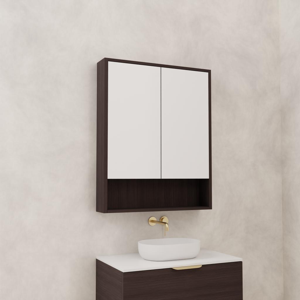 Carini - 750mm Espresso Oak Shaving Cabinet