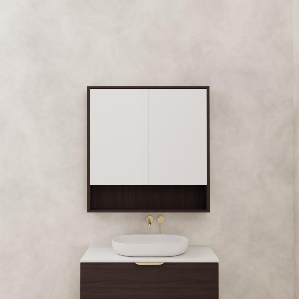 Carini - 900mm Espresso Oak Shaving Cabinet