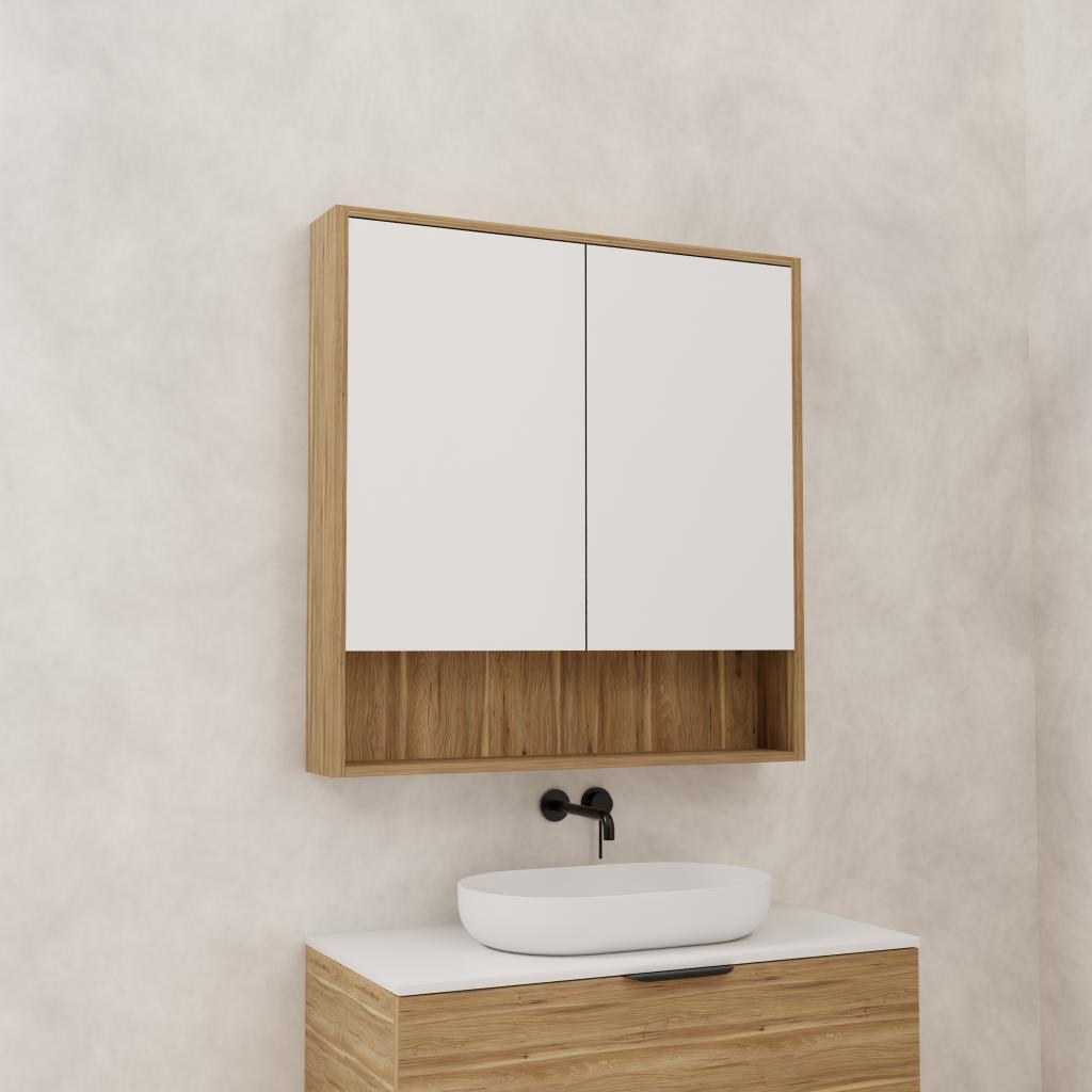 Carini - 900mm Tuscan Oak Shaving Cabinet