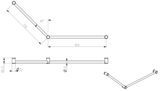 Mica Care Grab Rail 45 Degree 750x900mm