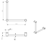 Mica Care Grab Rail 90 Degree 450x450mm