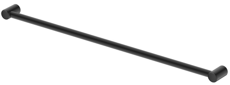 Mica Care 1200mm horizontal DDA-compliant grab rail in black on a white background.