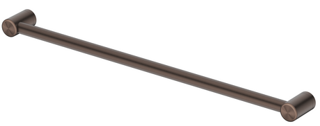 Mica Care 900mm horizontal DDA-compliant grab rail in Dusk bronze on a white background.
