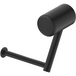 Mica Care heavy-duty toilet roll holder in black on a white background.