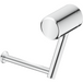 Mica Care heavy-duty toilet roll holder in polished chrome on a white background.