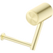Mica Care heavy-duty toilet roll holder in French gold on a white background.