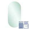 Ablaze - Duke Polished Edge Pill Mirror 500x1000mm with Hangers and Demister