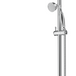 Mica Heritage Dual Shower Rail in polished chrome with an overhead shower and hand shower.
