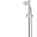 Mica Heritage Dual Shower Rail in brushed nickel with an overhead shower and hand shower.