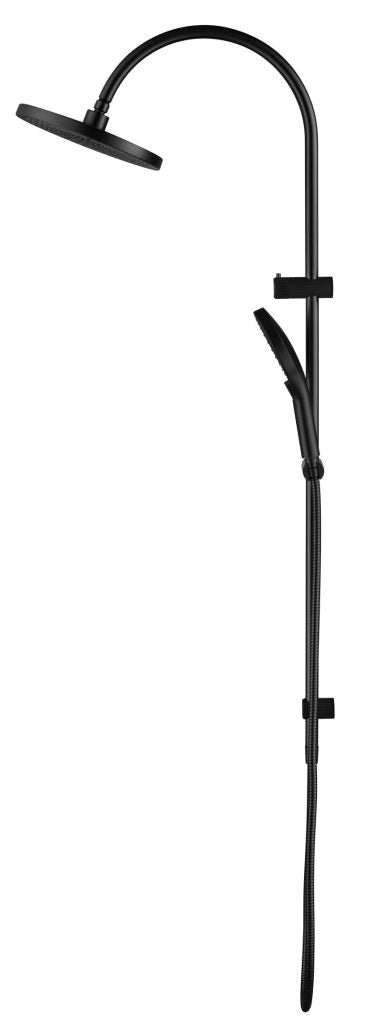 Mica - Fluted Gooseneck Shower Rail