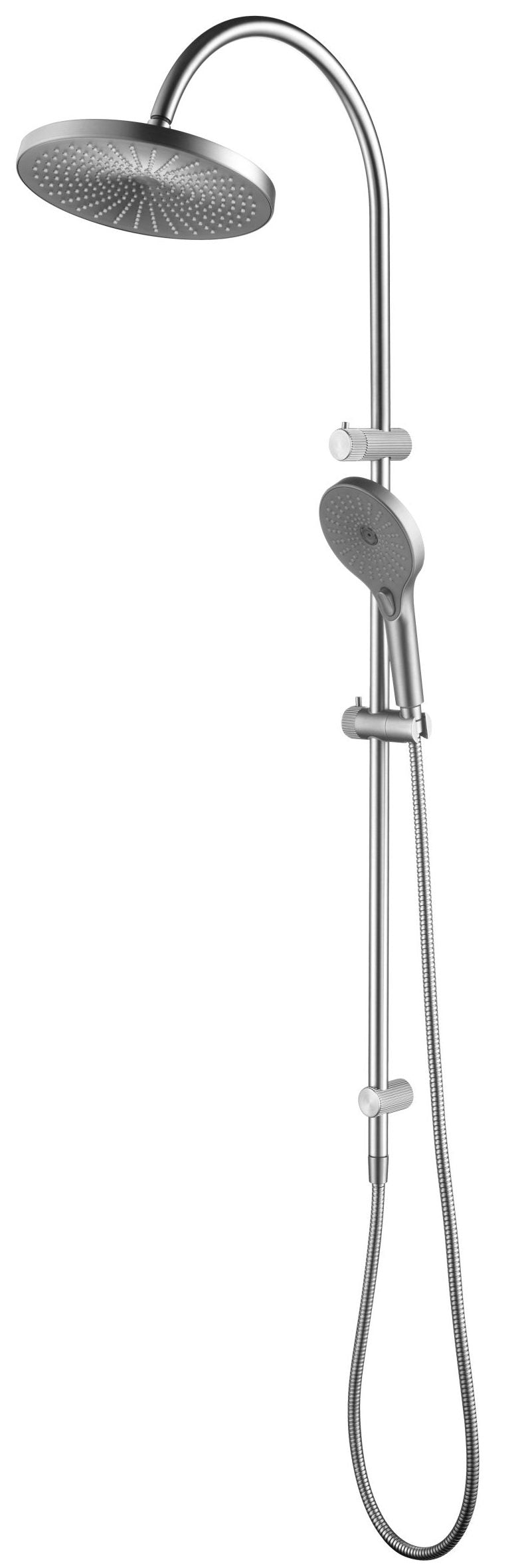 Mica - Fluted Gooseneck Shower Rail
