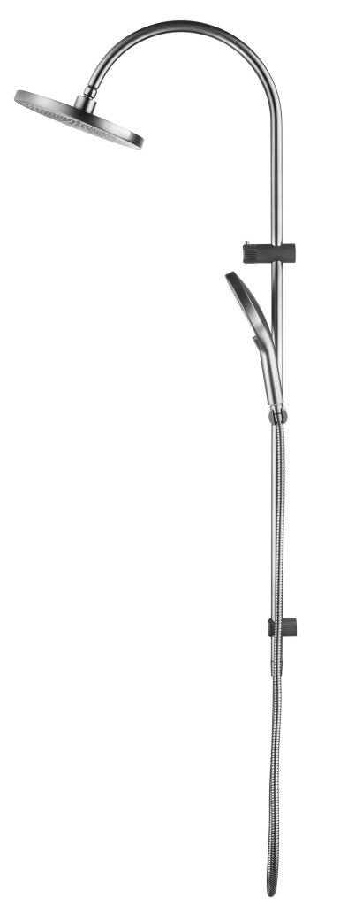 Mica - Fluted Gooseneck Shower Rail