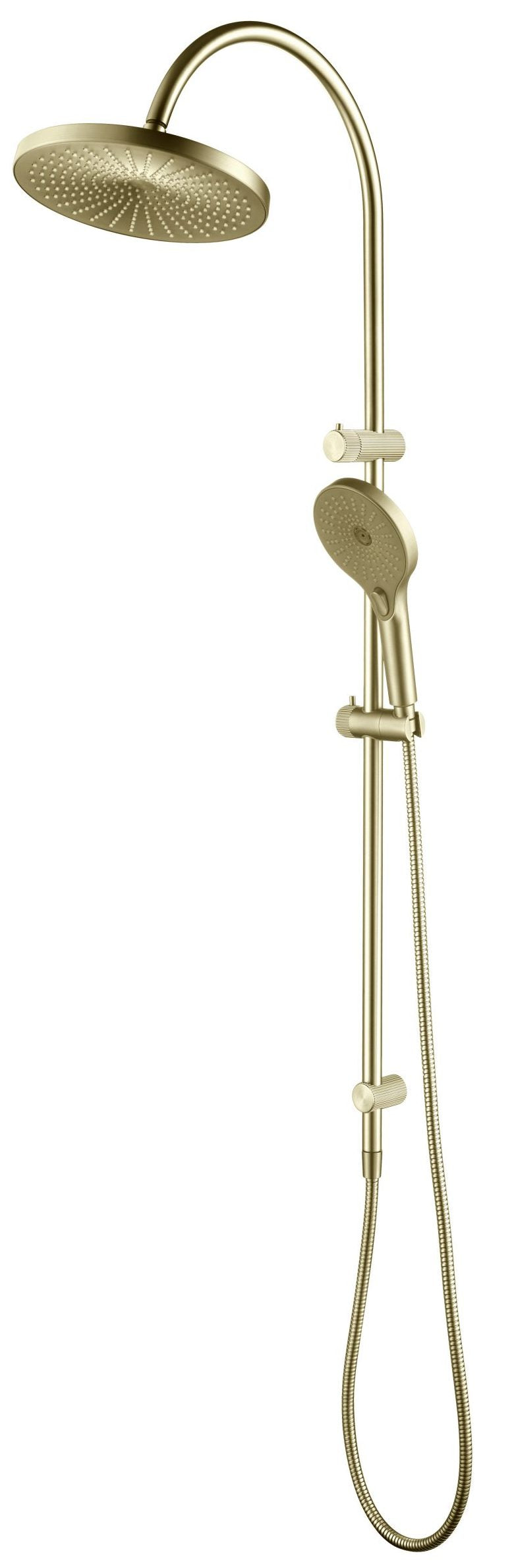 Mica - Fluted Gooseneck Shower Rail
