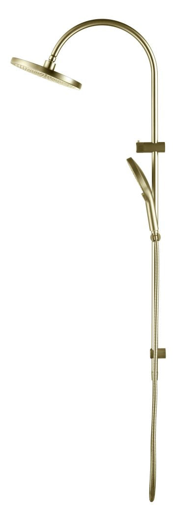 Mica - Fluted Gooseneck Shower Rail
