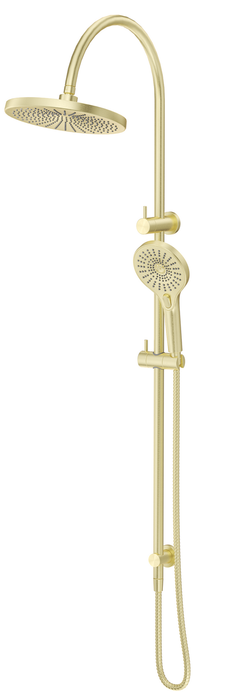 Mica Gooseneck Dual Shower Rail