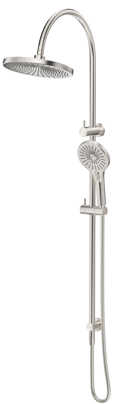 Mica Gooseneck Dual Shower Rail