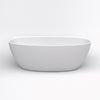 Evelyn - 1700mm Gloss White Back-to-Wall Lucite Acrylic Bath