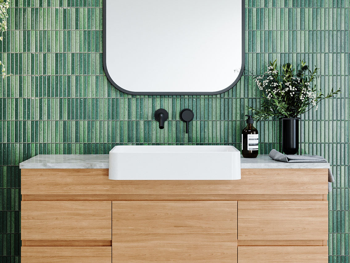 Fergus Semi Recessed Basin 500mm Gloss White