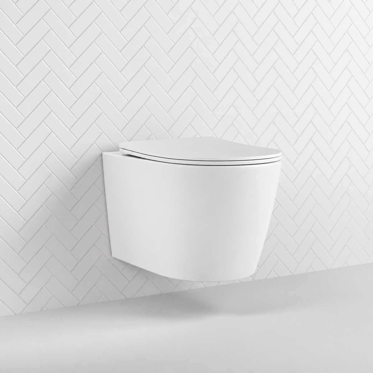 Vega Matte White Rimless Tornado Wall Hung Toilet Pan