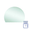Ablaze - Hamilton D Shaped Polished Edge Mirror - 1200x900mm with Hangers