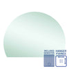 Ablaze - Hamilton D Shaped Polished Edge Mirror - 1500x1100mm with Hangers and Demister