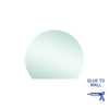 Ablaze - Hamilton D Shaped Polished Edge Mirror - 900x750mm Glue-to-wall