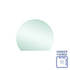 Ablaze - Hamilton D Shaped Polished Edge Mirror - 900x750mm with Hangers