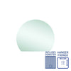 Ablaze - Hamilton D Shaped Polished Edge Mirror - 900x750mm with Hangers and Demister