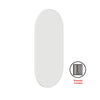 Ablaze - Havana Pill White Framed Mirror - 500x1000mm - Includes Mirror Demister