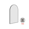 Ablaze - Juno Arch Black Framed Mirror - 500x800mm - Includes Mirror Demister