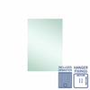 Ablaze - Jackson Rectangle Polished Edge Mirror - 600x900mm with Hangers and Demister