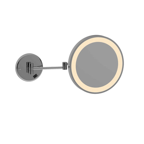 Ablaze - 3x Magnification Chrome Wall Mounted Shaving Mirror, 250mm Diameter with Concealed Wiring