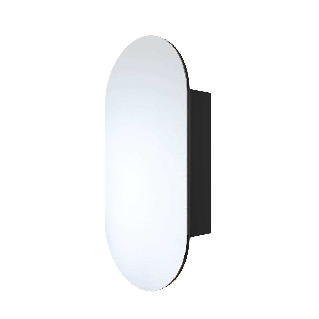 Ablaze - Lincoln Pill Black Mirror Cabinet - 500x1000x150mm