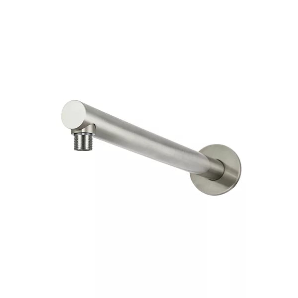 Round - Brushed Nickel Wall Shower Arm 400mm