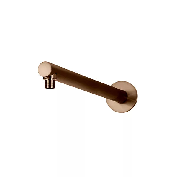 Round - Lustre Bronze Wall Shower Arm 400mm