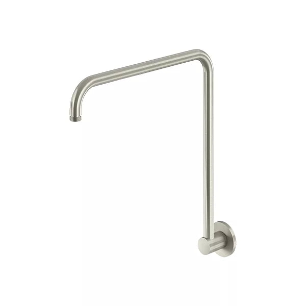 Round - Brushed Nickel High Rise Shower Arm