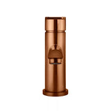 Round - Lustre Bronze Basin Mixer w Straight Spout & Paddle Handle