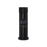 Round - Matte Black Basin Mixer w Straight Spout & Paddle Handle