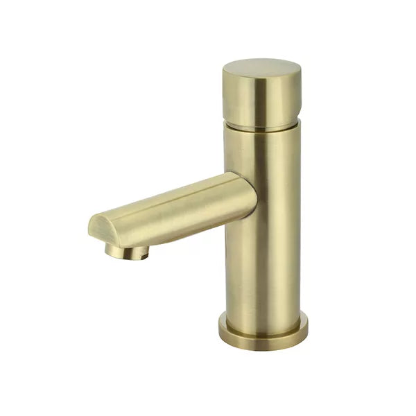 Round - Tiger Bronze Basin Mixer w Straight Spout & Pinless Handle
