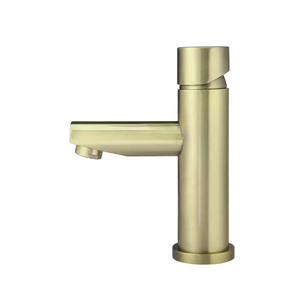 Round - Tiger Bronze Basin Mixer w Straight Spout & Pinless Handle