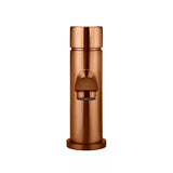Round - Lustre Bronze Basin Mixer w Straight Spout & Pinless Handle