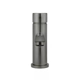 Round - Shadow Gunmetal Basin Mixer w Straight Spout & Pinless Handle
