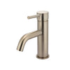 Round - Champagne Basin Mixer w Curved Spout