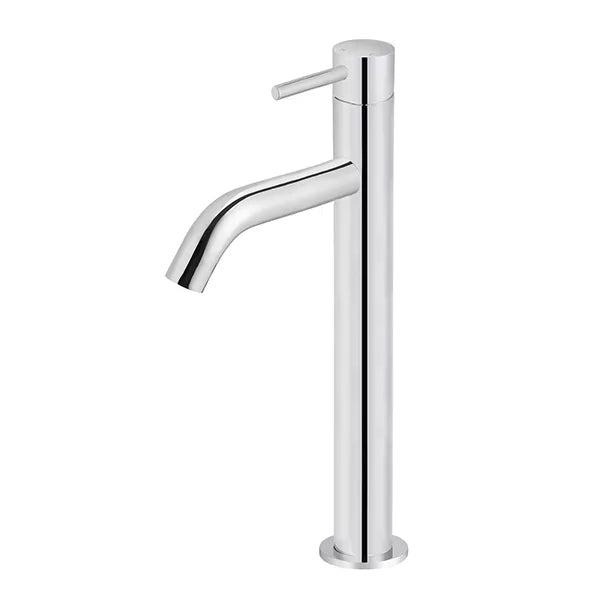 Piccola - Polished Chrome Tall Basin Mixer with 130mm Curved Spout